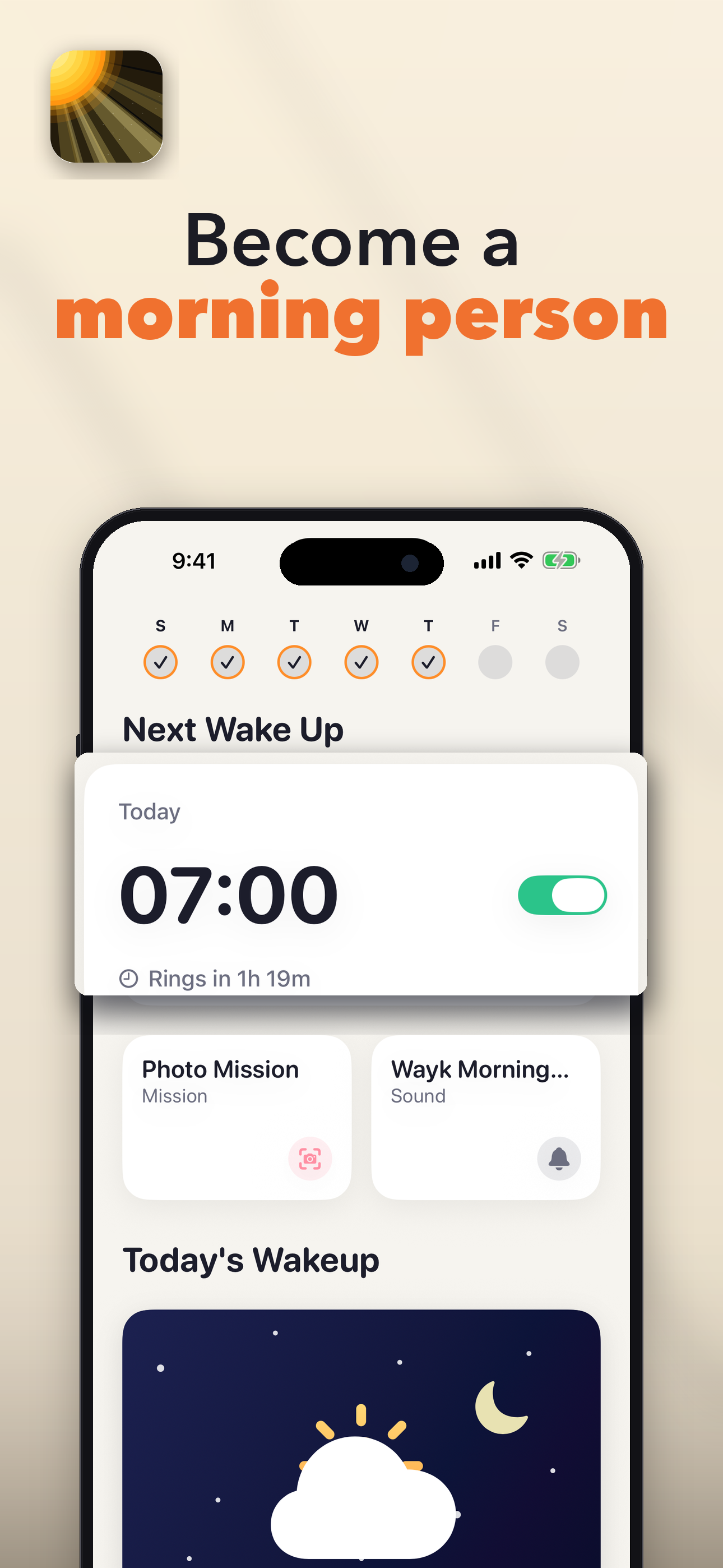 Wakly on iPhone